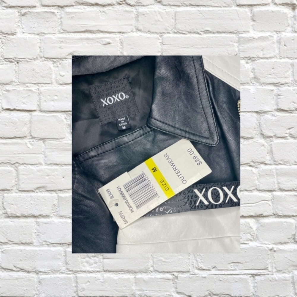 XOXO Faux Leather Bomber Jacket - Picture 3 of 3